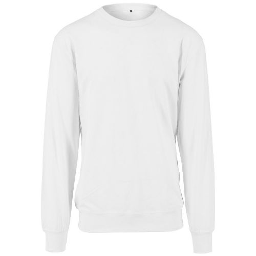 Build Your Brand Light Crew Sweatshirt White